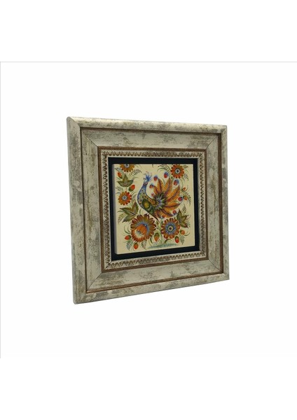 Tavus Kuşu Baskılı Taş Tablo 20X20