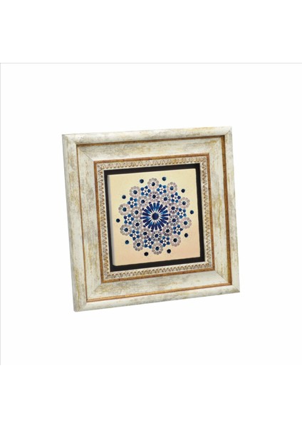 Geometrik Desen Baskılı Taş Tablo 20X20