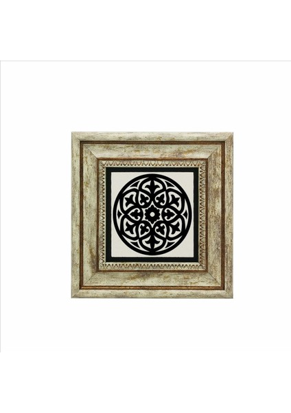 Barok Desen Baskılı Taş Tablo 20X20