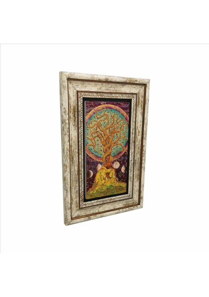 Yaşam Ağacı Baskılı Taş Tablo 20X30