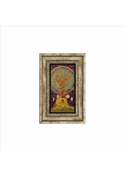 Yaşam Ağacı Baskılı Taş Tablo 20X30