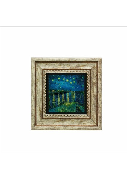 Ren Nehrinde Yıldızlı Bir Gece (Vincent Van Gogh, 1888) Baskılı Taş Tablo 20X20 fiyatları