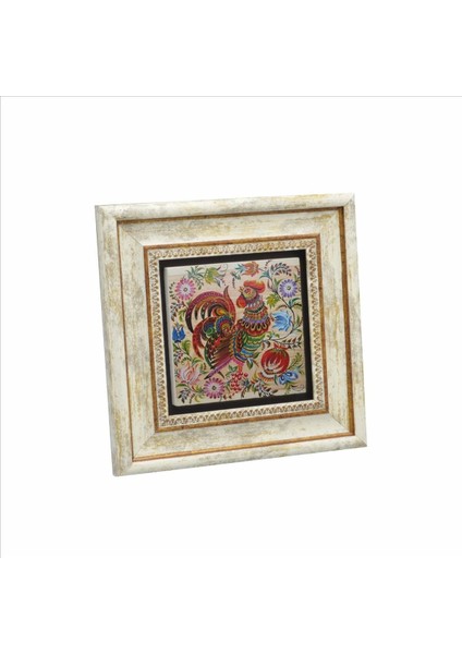 Horoz Baskılı Taş Tablo 20X20