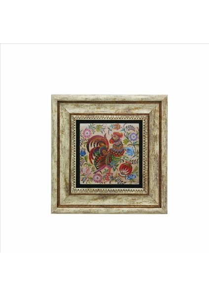 Horoz Baskılı Taş Tablo 20X20