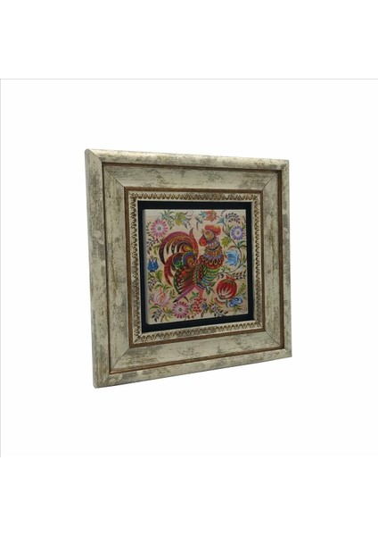 Horoz Baskılı Taş Tablo 20X20