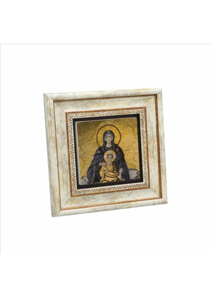 Ayasofya- Meryem ve Isa Mozaiği Baskılı Taş Tablo 20X20