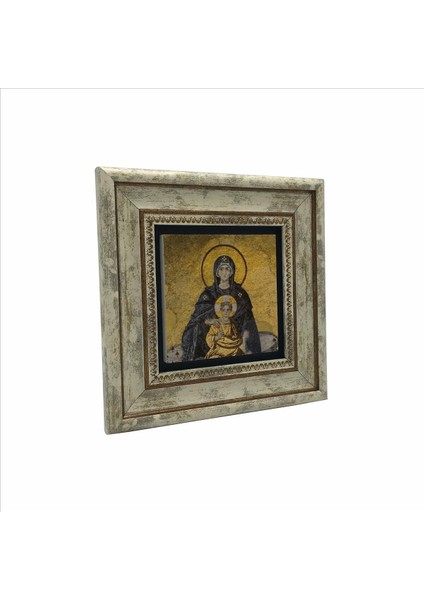 Ayasofya- Meryem ve Isa Mozaiği Baskılı Taş Tablo 20X20 fırsatları