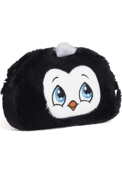 Penguen Şekilli Pelüş Fermuarlı Yatay Kalem Kutu