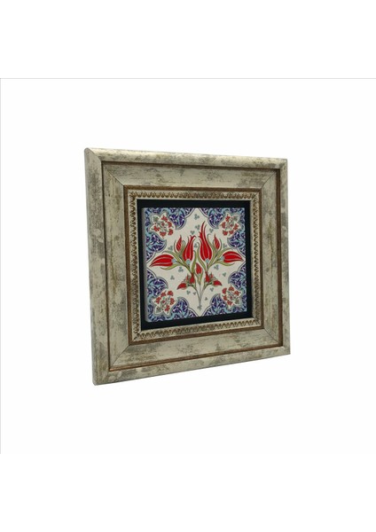 Osmanlı Iznik Çini Deseni Baskılı Taş Tablo 20X20 fırsatları