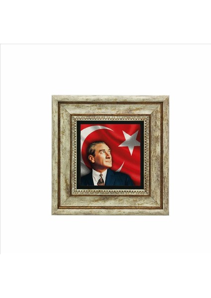 Mustafa Kemal Atatürk Baskılı Taş Tablo 20X20 fiyatları