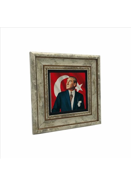Mustafa Kemal Atatürk Baskılı Taş Tablo 20X20 fırsatları