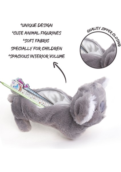 Koala 3D Pelüş Fermuarlı Yatay Kalem Kutu fiyatları