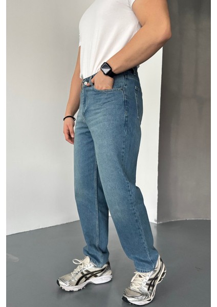 Erkek Basic Boyfriend Kalıp Yıkamalı Kot Pantolon Jean fiyatları