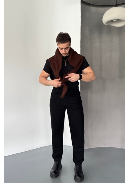 Erkek Basic Boyfriend Kalıp Yıkamalı Kot Pantolon Jean