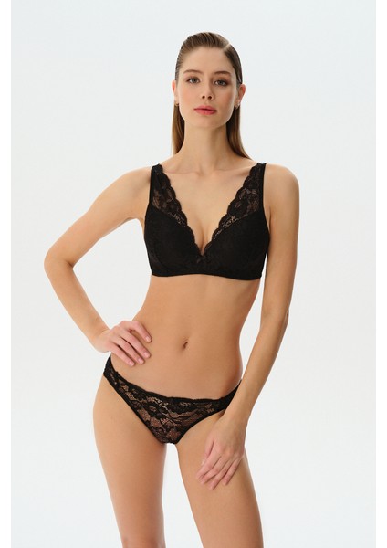 Lacy Soft Dantelli Külot - Siyah