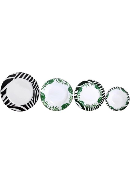 Zebra Tropik 4 Kişilik 16 Parça Yemek Takımı