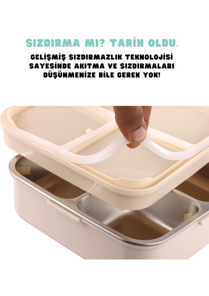 Bento 1120ML Lunchbox Dinozor Desenli Tek Katlı 3 Bölmeli Paslanmaz Çelik Sefer Tası Yemek Kutusu fırsatları