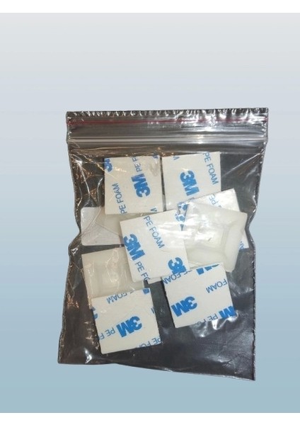 Yapışkan Kare Kroşe 28X28 Beyaz (10 Adet)