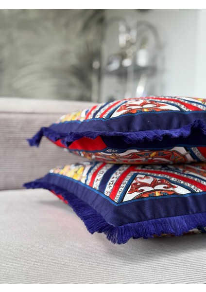 Çift Taraflı Güneş Dekoratif Saçaklı Kırlent Kılıfı 1ADET 43 x 43(SK-K01) fırsatları