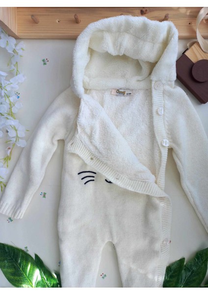 M.ç Family Store Welsoft Astarlı Triko Kışlık Bebek Tulum Unisex Kürlü Kız Erkek Kalın Tulumü Kpeluş Dolgulu Erek-Kız fırsatları