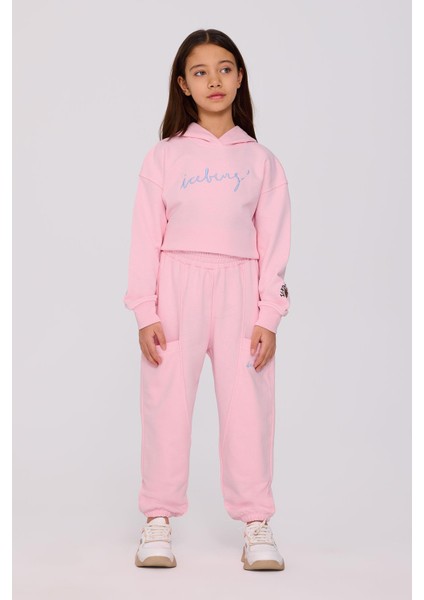 Bg Store Kız Çocuk Pembe Eşofman Altı