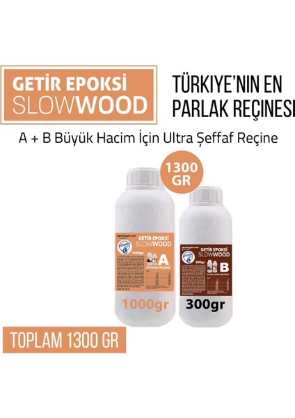 Kalın Döküm(Büyük Hacim) Epoksi Slowwood 1,3 kg