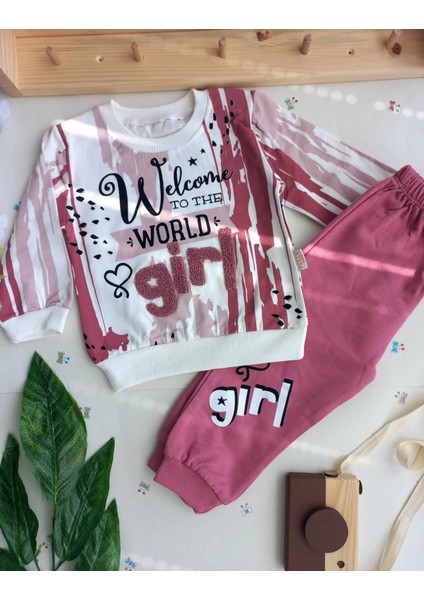 M.ç Family Store Ikili Kız Çocuk Takım Eşofman Alt Üst Takım 9 - 12 12-1818 - 24 Ay