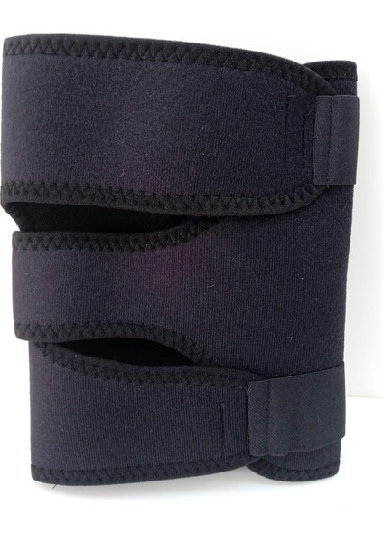 Patella ve Ligament Destekli Dizlik Standart Cırtlı Siyah