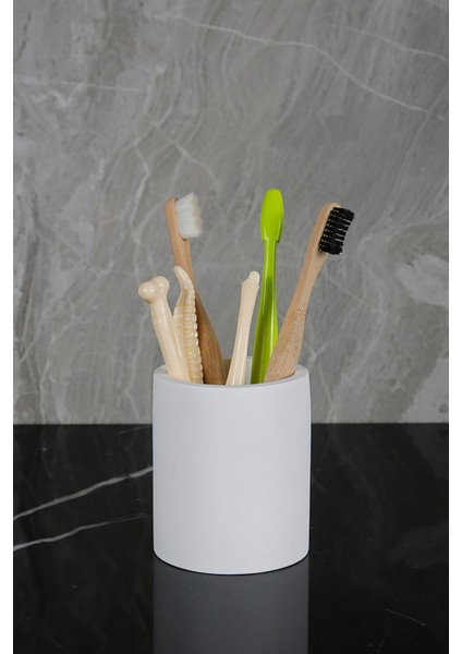 Mermer Desenli El Yapımı Beton Diş Fırçalık Banyo Tuvalet Diş Fırçalığı fiyatları