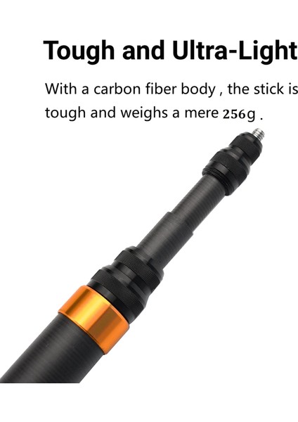 INSTA360 One X2 / One / One R Eylem Kamera Aksesuarları Için Karbon Fiber Görünmez Uzatılabilir Sürümü Selfie Çubuğu (Yurt Dışından) fırsatları