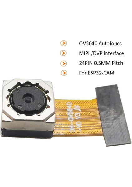 ESP32-CAM Soft Board Için OV5640 Kamera Modülü 5 Milyon Piksel Yüksek Çözünürlüklü Otomatik Odaklama 24PIN 0,5 mm Pitch(C) (Yurt Dışından)