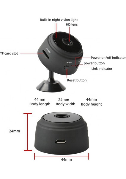 A9 Mini Kamera Hd 1080P Gece Görüş Kamerası Kablosuz Wifi Ip Ağ Kamerası 150° Ev Güvenlik Gözetleme Kamerası (Yurt Dışından) indirimleri