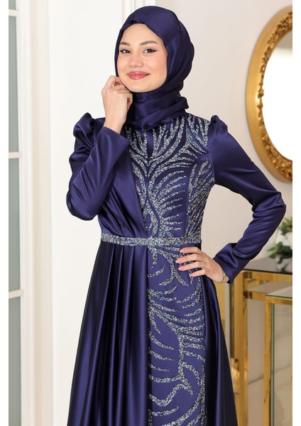 Mihrimah Tesettür Abiye Lacivert fiyatları