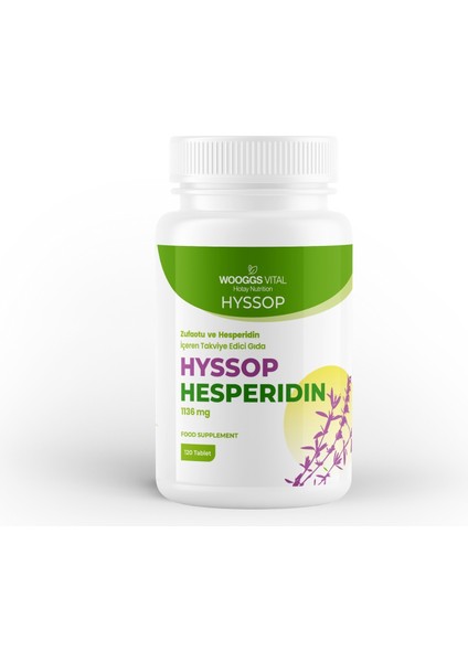Hyssop Zufaotu ve Hesperidin Içeren Takviye Edici 120 Tablet