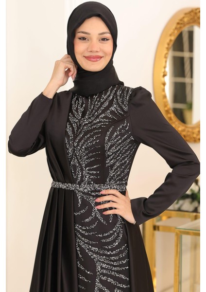 Mihrimah Tesettür Abiye Siyah