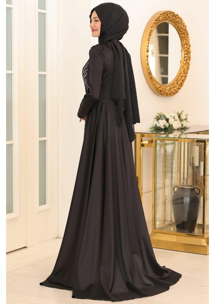 Mihrimah Tesettür Abiye Siyah