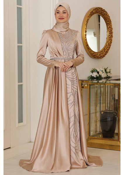 Mihrimah Tesettür Abiye Gold