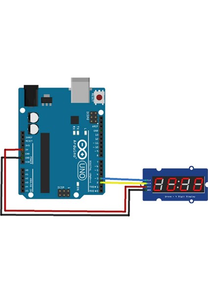 4 Digit LED Display Saat Modül TM1637 - Kırmızı