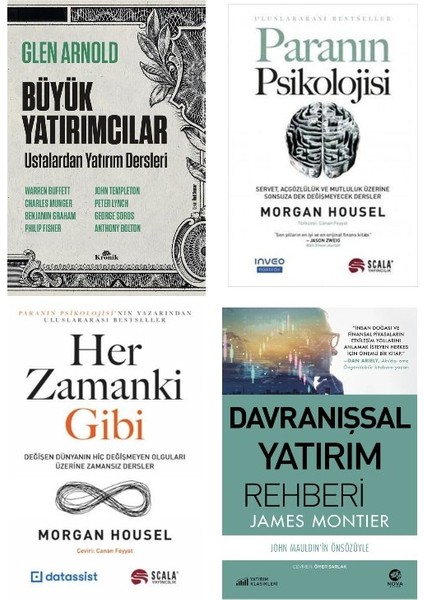 Buyuk Yatirimcilar-Paranin Psikolojisi-Her Zamanki Gibi-Davranissal Yatirim Rehberi=4 Set
