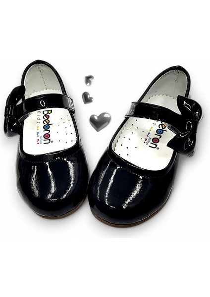 Ortopedik Kız Babet Bebek Balerin Ayakkabısı Glossy Series CF2501 Rugan Siyah 23 modelleri