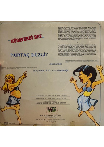 Nurtaç Düzgit ‎– Kaç Hüdaverdi Bey Kaç 2 - 1985 Baskı Lp