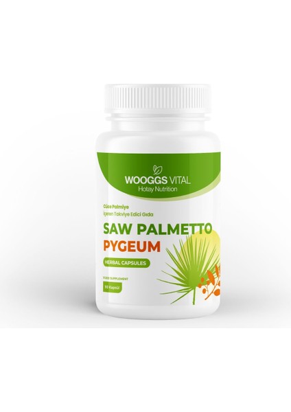Saw Palmetto, Pygeum Içeren Takviye Edici Gıda 90 Tablet
