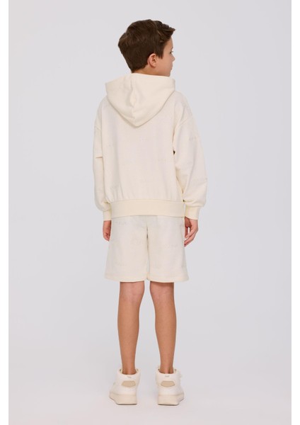 Bg Store Erkek Çocuk Kırık Beyaz Sweatshirt fırsatları