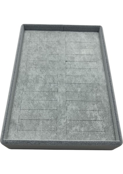 Yerli Üretim Süet Kumaş Gri Renk 22/14 cm Batırmalı Bileklik Kelepçe Tablası fiyatları
