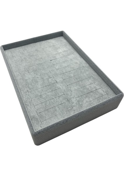 Yerli Üretim Süet Kumaş Gri Renk 22/14 cm Batırmalı Bileklik Kelepçe Tablası fırsatları