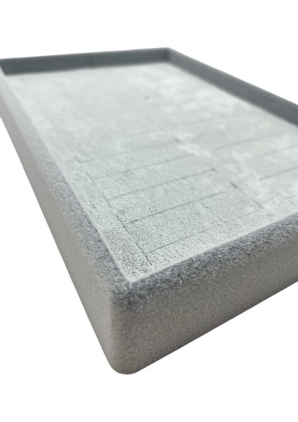 Yerli Üretim Süet Kumaş Gri Renk 22/14 cm Batırmalı Bileklik Kelepçe Tablası indirimleri