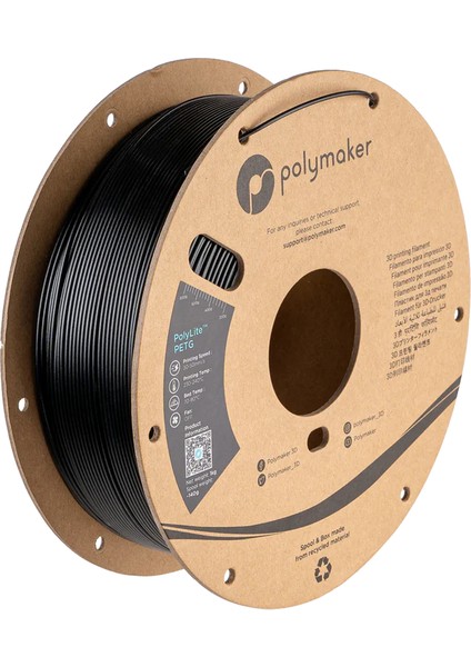 Polymaker Polylite Petg Filament Siyah
