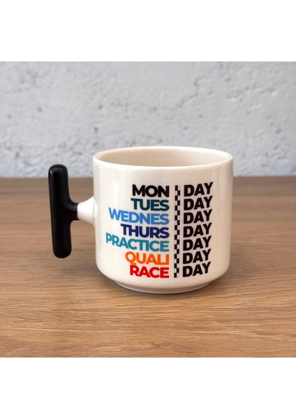 Formula 1 / Week Days Siyah T Kulplu Bardak
