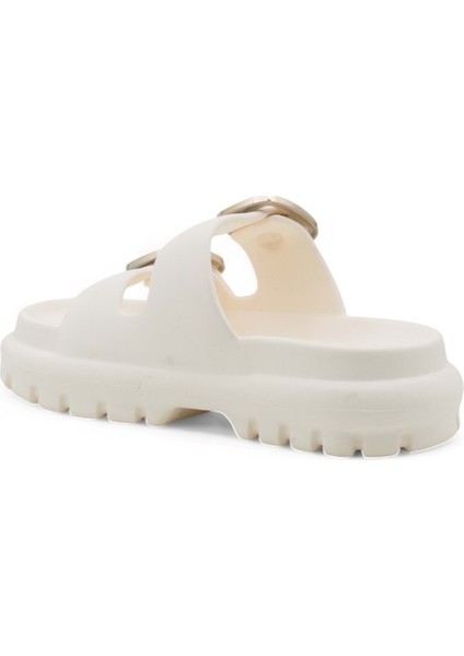 Sonımıx EZ0173.02 Çift Tokalı Kadın Terlik Krem fırsatları