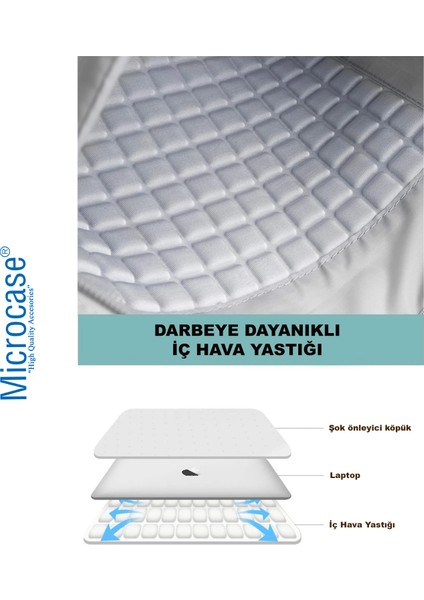 Vorcom S12 10.1 Inch Için Tablet Çantası 2 Bölmeli AL4228 Lacivert Gri Krem